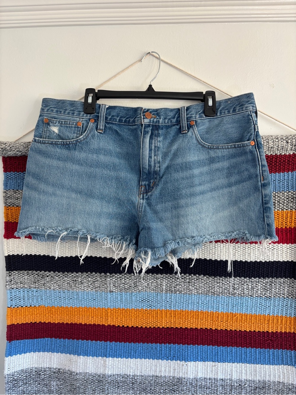 Madewell Light Blue Cutoff Relaxed Fit Denim Shorts
